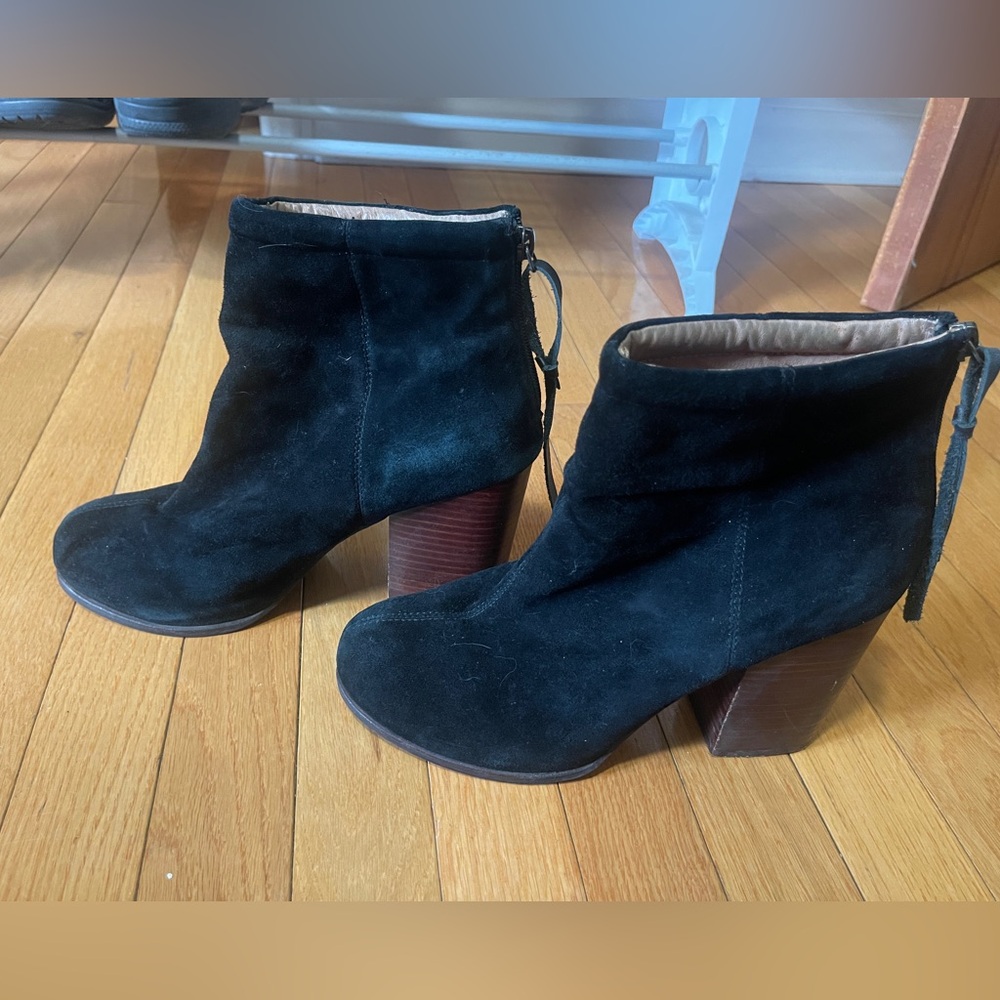 Jeffrey Campbell Black Suede ankle boots